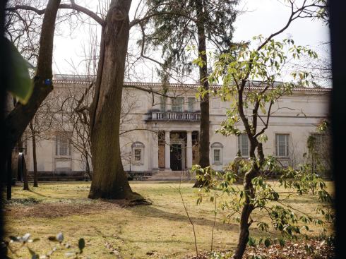 Paul Philippe Cret designed this Beaux-Arts limestone building, completed in 1925, to house Barnes's collection in Merion, Pa.