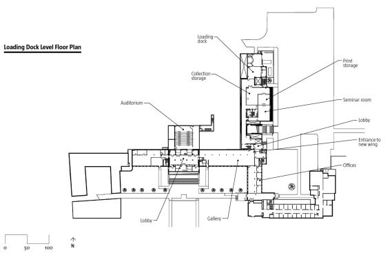 Loading-dock-level floor plan.
