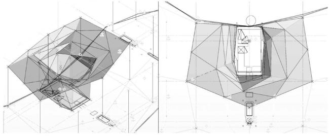 Detailed computer studies of the canopy columns and its overall geometry allowed for components to be made off-site, then shipped and assembled.