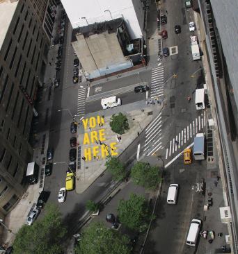 Open, a New York–based graphic design studio, proposes a districtwide wayfinding system. Using a typographic approach, these signs not only can provide directions but also tidbits about the area’s history and what is coming up around the corner, giving the area a cohesive visual identity.