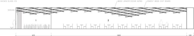 Interior elevation of the northern wall.