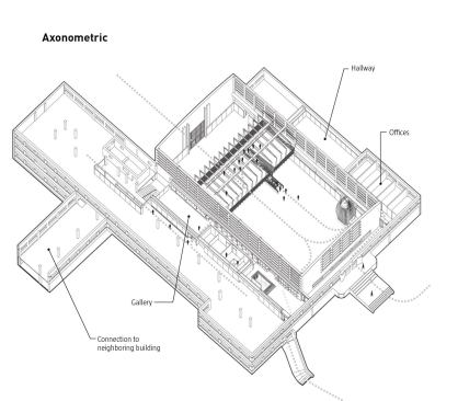 Georgia Institute of Technology Hinman Building axonometric.