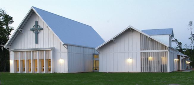 The 2010 St. Patrick's Episcopal Church in Long Beach, Miss. Unabridged designed the new church on a site farther inland after Katrina destroyed the previous building, which was located on beachfront property.