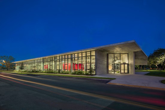 Glazed north façade