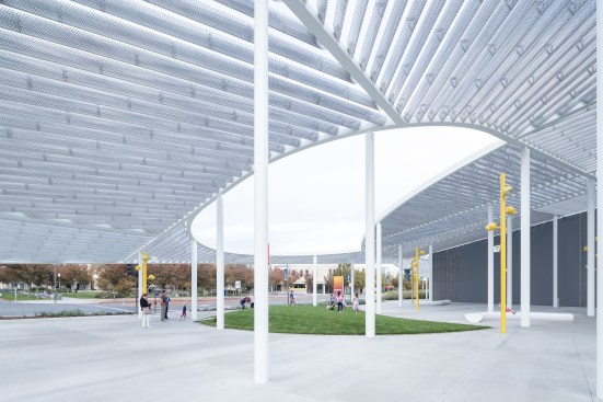 The museum's canopy