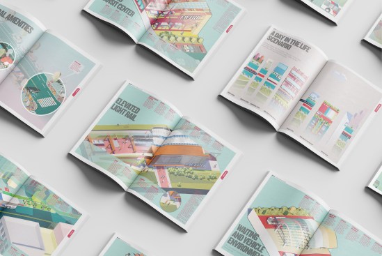 Graphics in the firm’s Transit Environment Programming Catalog for the Metropolitan Transit Authority of Harris County show how existing transit facilities can be optimized to better meet resident needs.