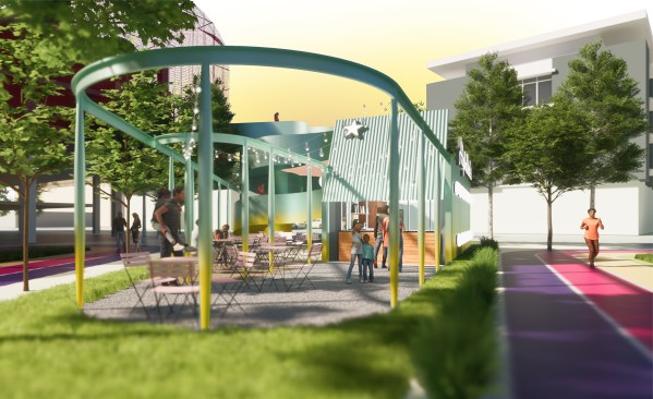 Cafe and library designs in the Southwest Civic Core offer additional engagement opportunities for residents.