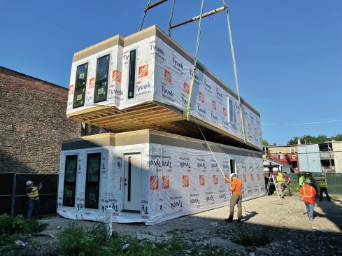 An Inherent Home mid-assembly in Chicago