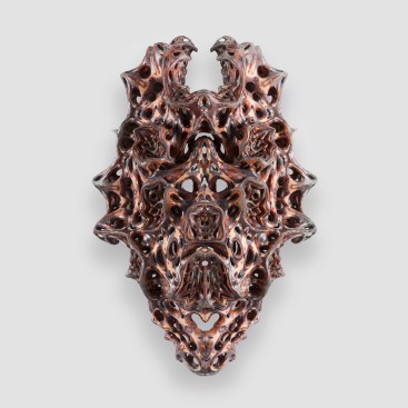 Vespers (2018). Series 1, Mask 5, front view. Designed for the New Ancient Collection, curated and 3D printed by Stratasys.