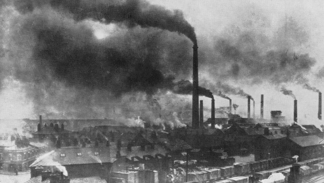 Air pollution in Victorian-era Britain.