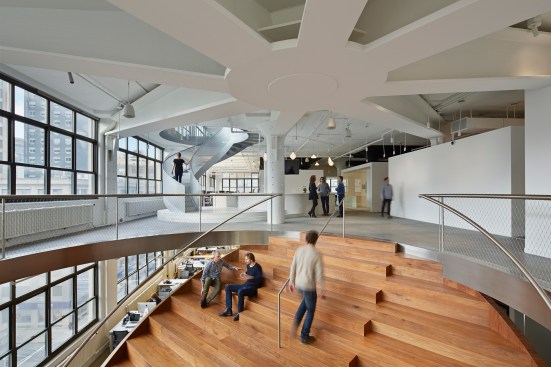 Wieden+Kennedy's "stairena" spans the sixth and seventh floors.