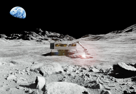 Icon Olympus Multi-purpose ISRU-B=based Demo Construction System concept rendering.