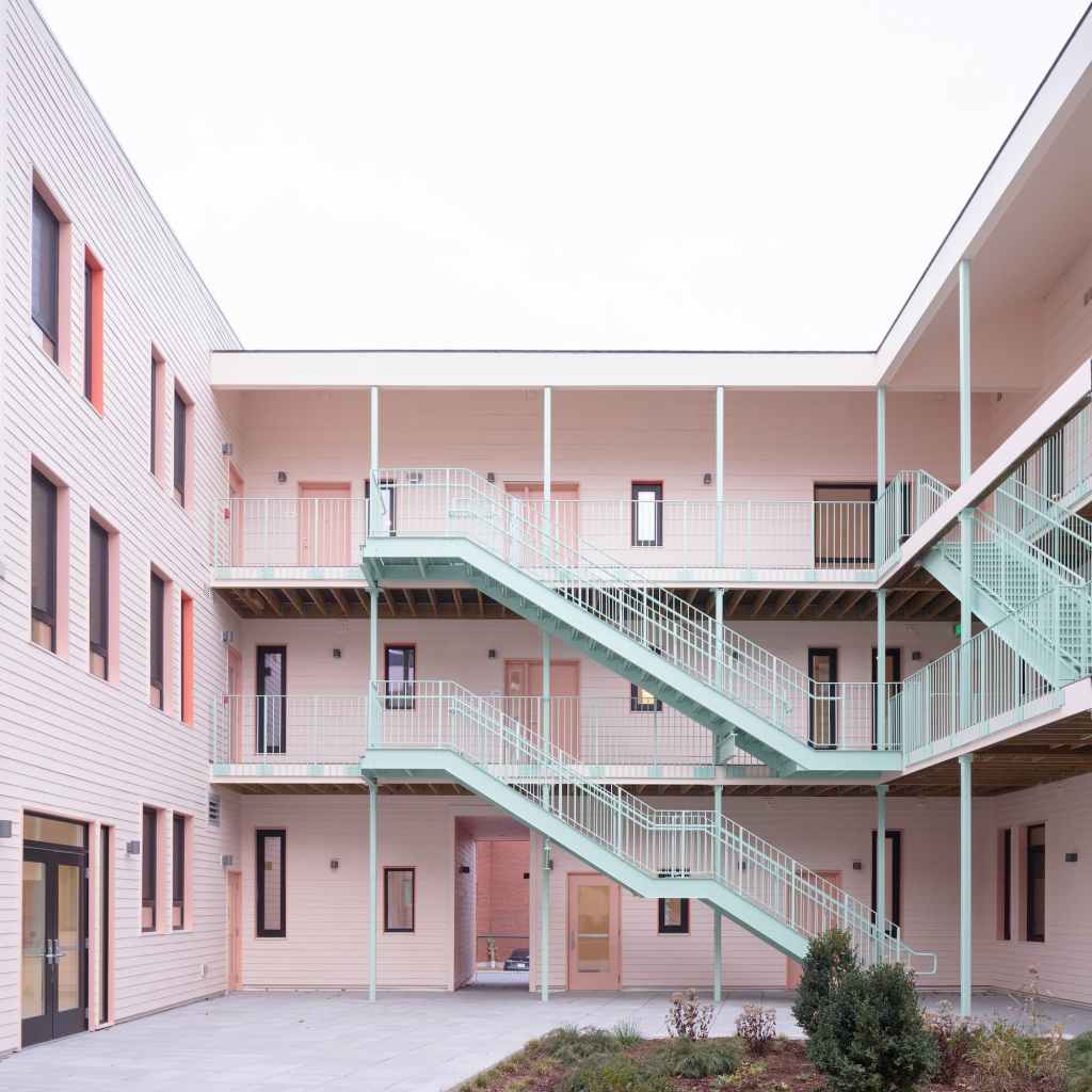 The projects and participants range from all over the world, including French 2D's Bay State Cohousing in Malden, Massachusetts. Photo: Naho Kubota.